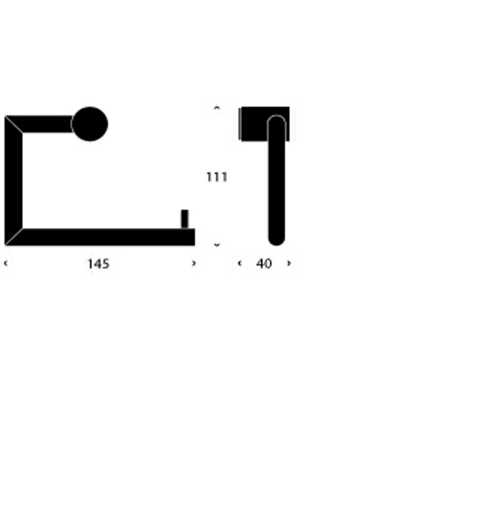 FROST Держатель туалетной бумаги 1 » черный Нержавеющая сталь Черный N1909-B  - Вид №1