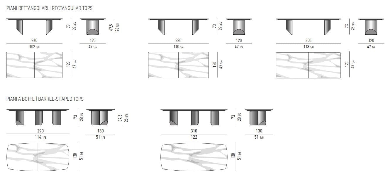 Мраморный прямоугольный стол для гостиной Minotti Клин ARCH-00131549 - Вид №3