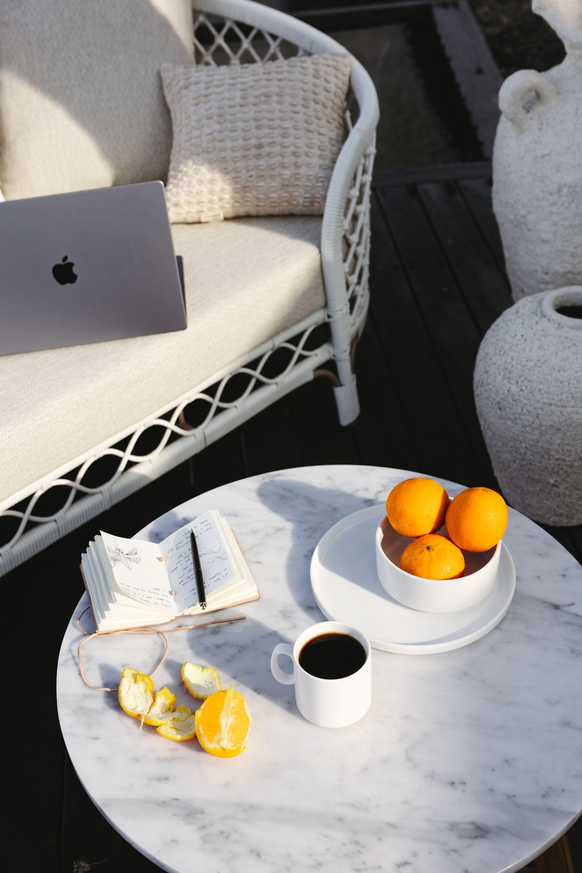 Каррарский мраморный круглый садовый столик cbdesign Kal ARCH-00095010 - Вид №1