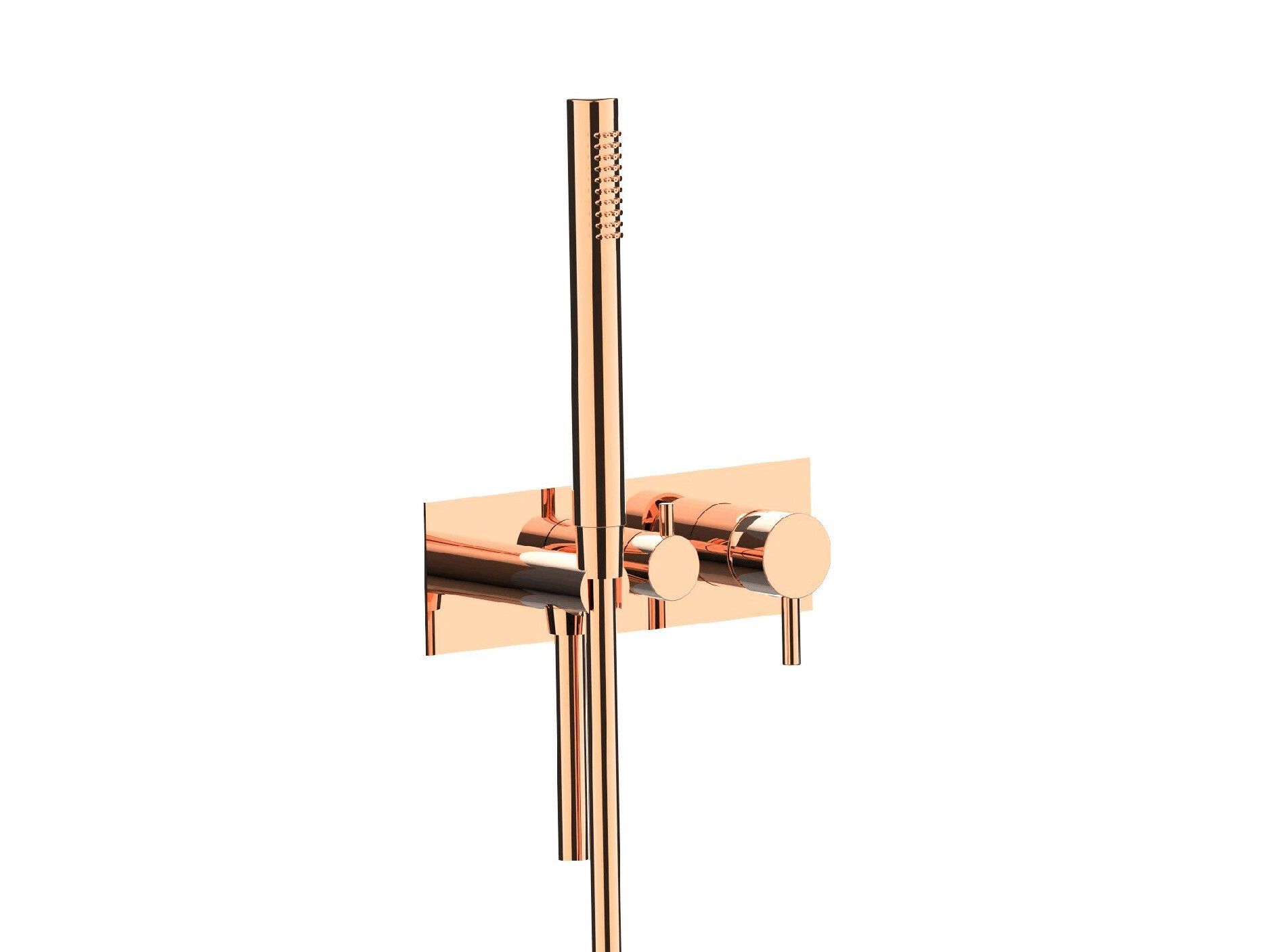 Настенный смеситель для ванны с 3 отверстиями и ручным душем Rubinetterie Frattini отдельная эстетика ARCH-00136591