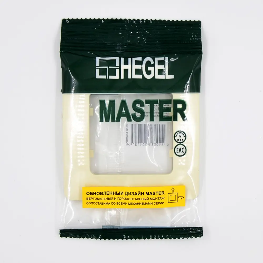 Рамка для розеток и выключателей Hegel 1 пост цвет слоновая кость STLM-2151348 - Вид №2