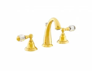 037601.000.50 Раковина с тремя отверстиями и кристаллами Swarovski Яркий хром