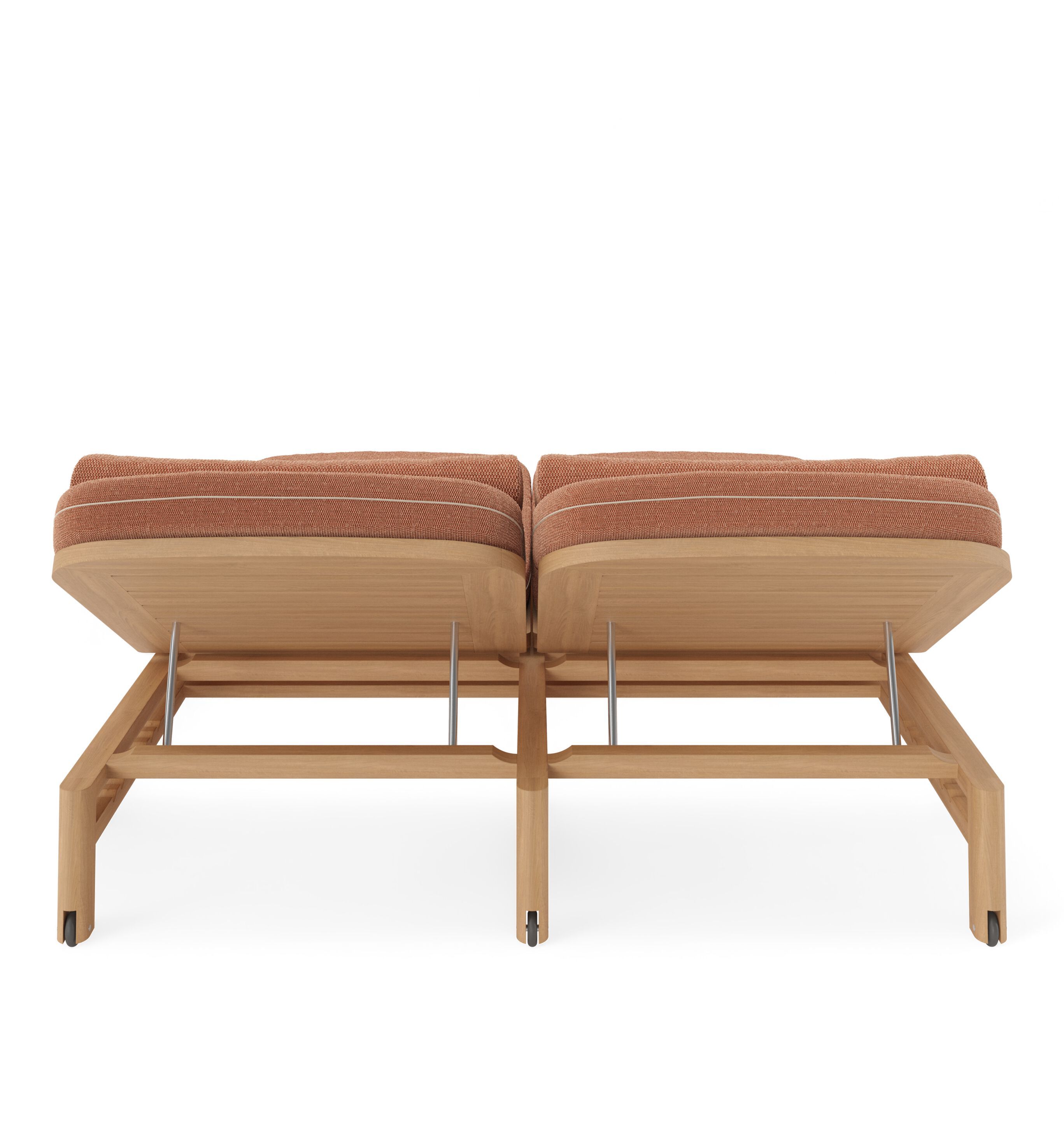 Двойная Садовая кровать из тикового дерева с подушками Sunbrella FJAKA Oaza ARCH-00056999 - Вид №3