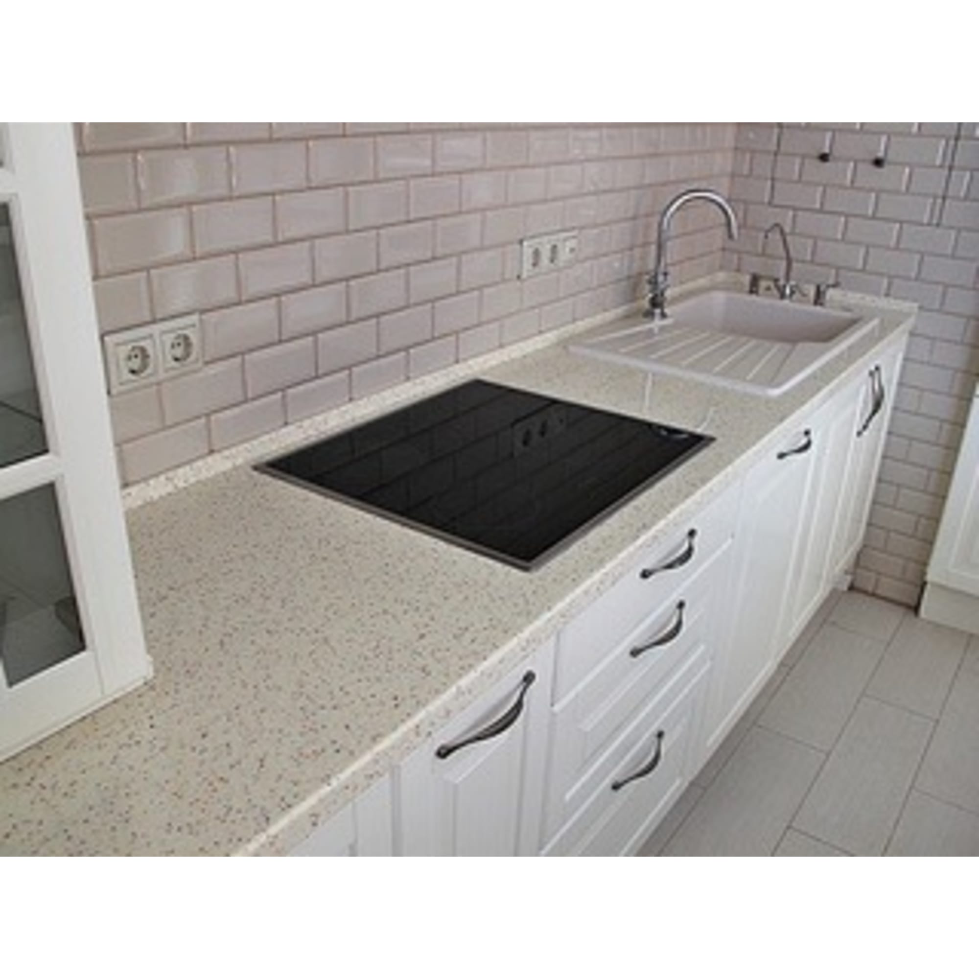 82607463 Столешница 240х60х2.2 см, искусственный камень, цвет бежевый Santreyd  - Вид №7