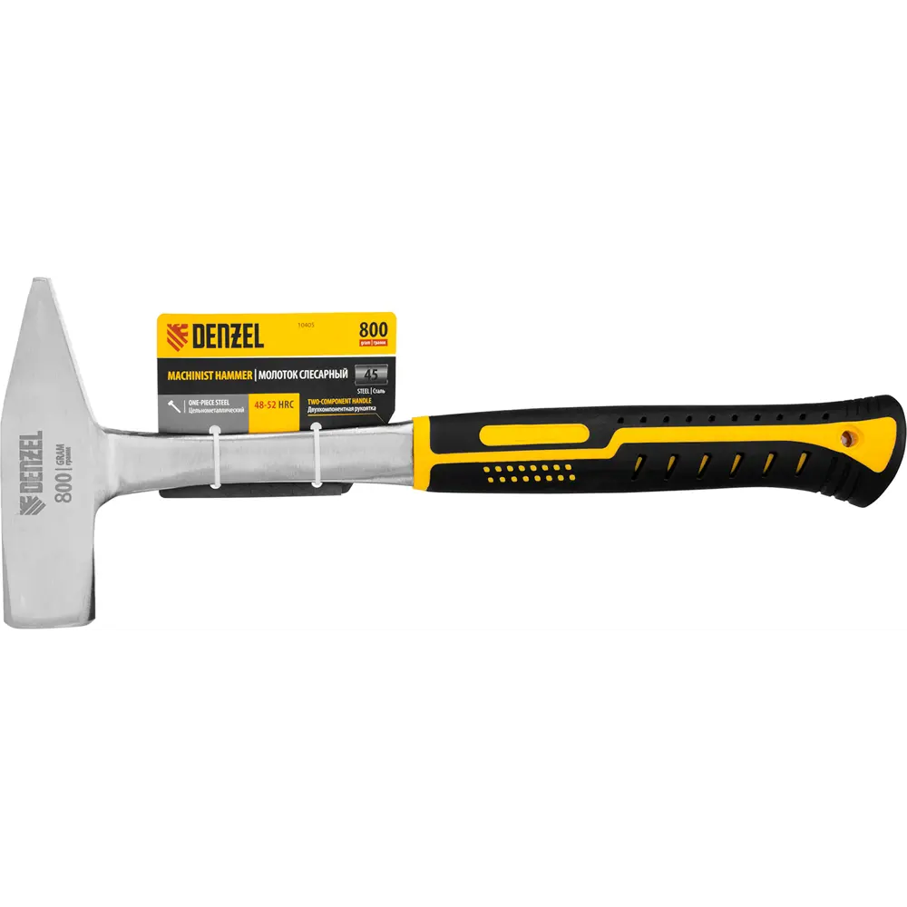 Молоток слесарный DENZEL с прорезиненной рукояткой 800 г 89365363 STLM-0839472 - Вид №5