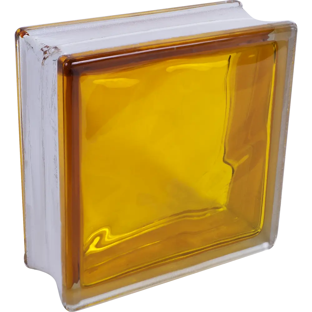 Стеклоблок Богема Волна цвет ярко-медовый VITRABLOCK STLM-2104952