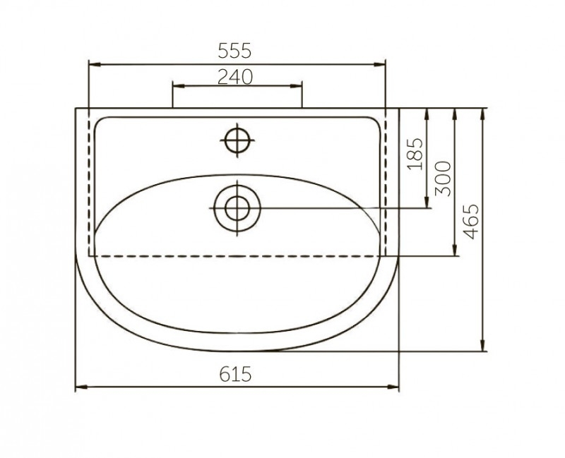 Уют, Мебельный умывальник Подвесная раковина настенная овальная ROSA УЮТ белая - Вид №1
