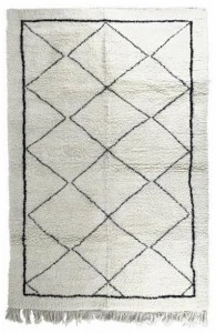 AFOLKI Прямоугольный шерстяной коврик с геометрическими мотивами Beni ourain Taa1109be