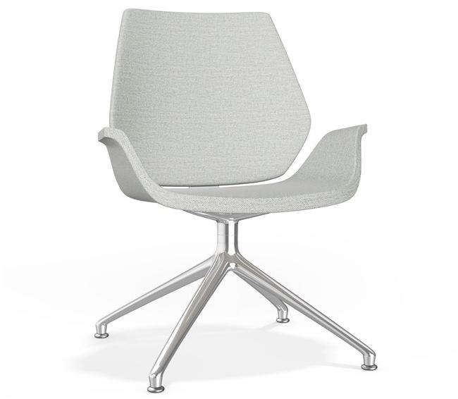 Casala Вращающийся стул обитый тканью на жердочке Centuro iv lounge 4945/10-11 - Вид №1