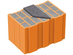 Теплоизоляционный кирпичный блок