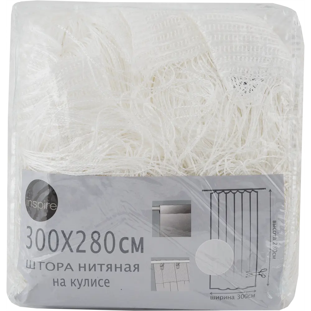 Штора нитяная Inspire, 300х280 см, цвет белый 82046024 STLM-2205916  - Вид №4