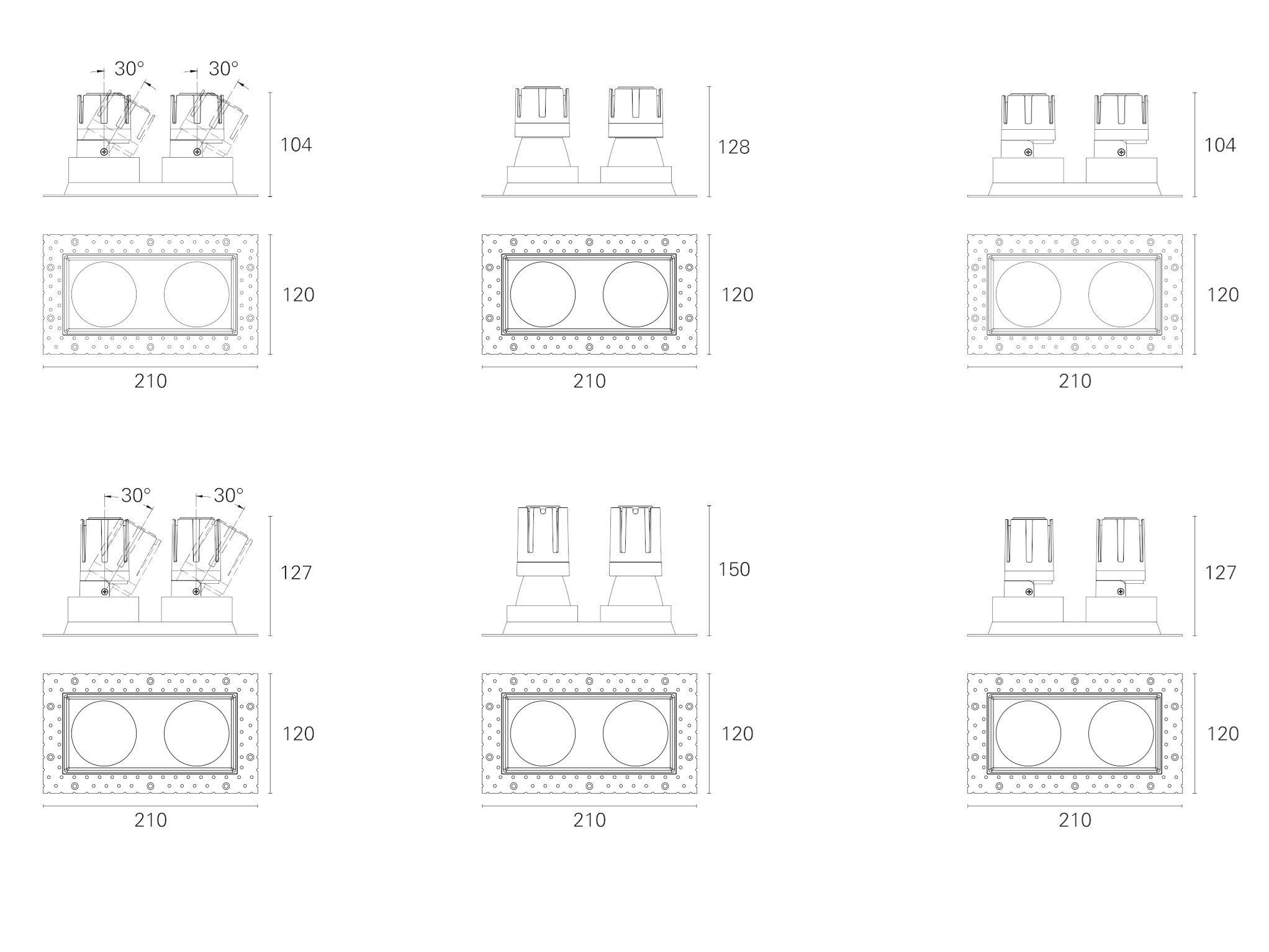 Несколько светодиодных утопленных прожекторов PAN Nemo ARCH-00029534 - Вид №3