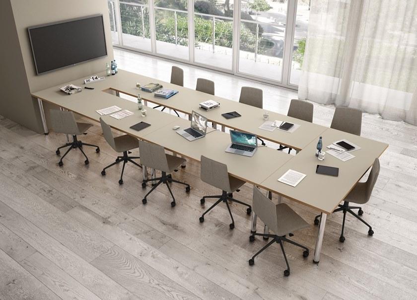 Leyform Прямоугольный стол из ламината и стали Arno 1626 - Вид №1