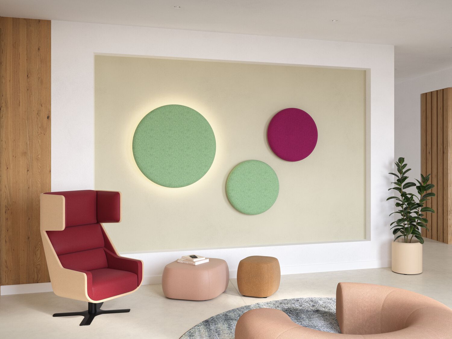 Ткань акустическая панель BuzziSpace BuzziPebl ARCH-00097215 - Вид №3