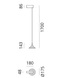 Латунный светодиодный подвесной светильник