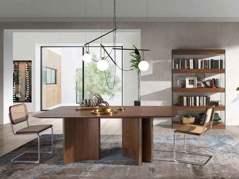 Прямоугольный обеденный стол из орехового дерева Angel Cerda Nature Life ARCH-00100883 - Вид №5