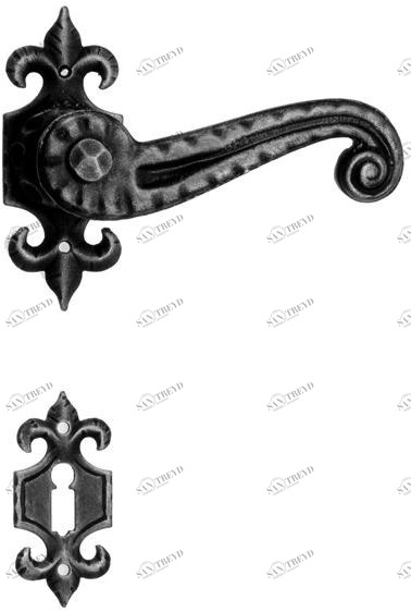 Galbusera Ручка из кованого железа на розетке с накладкой  901 