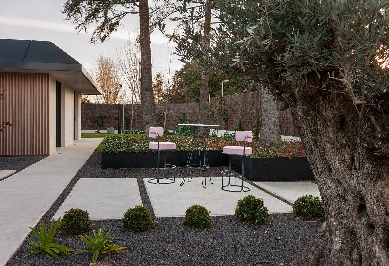 Стальной высокий садовый стул со спинкой iSimar Paradiso ARCH-00089697 - Вид №12