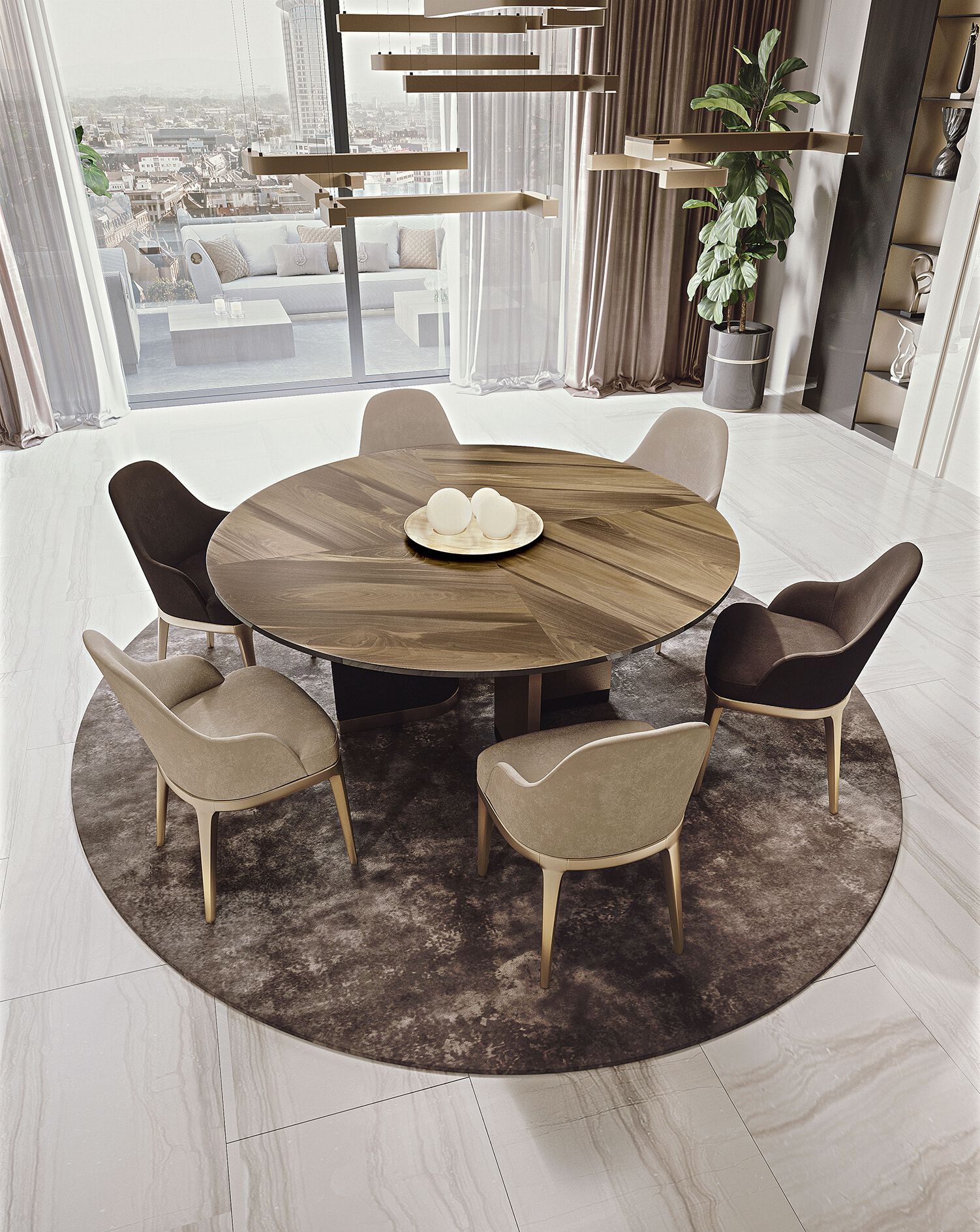 Круглый деревянный обеденный стол Bizzotto Italia Atmosphera ARCH-00094663 - Вид №2