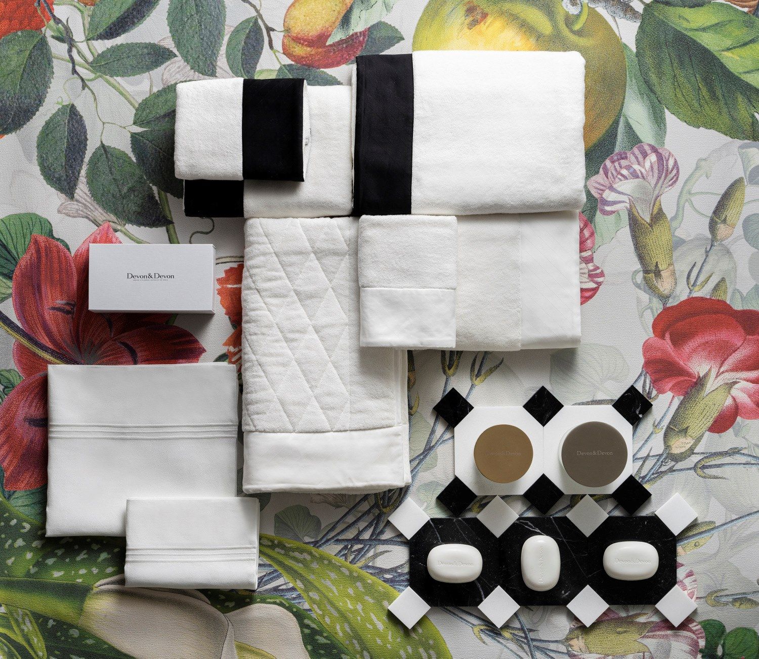 Полотенце для гостей из хлопковой махровой ткани Devon&Devon Frette ARCH-00041718 - Вид №2