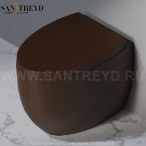 S541T0R0V6.107 Приставной унитаз напольный Коричневый A. e T. Italia OVAL Италия
