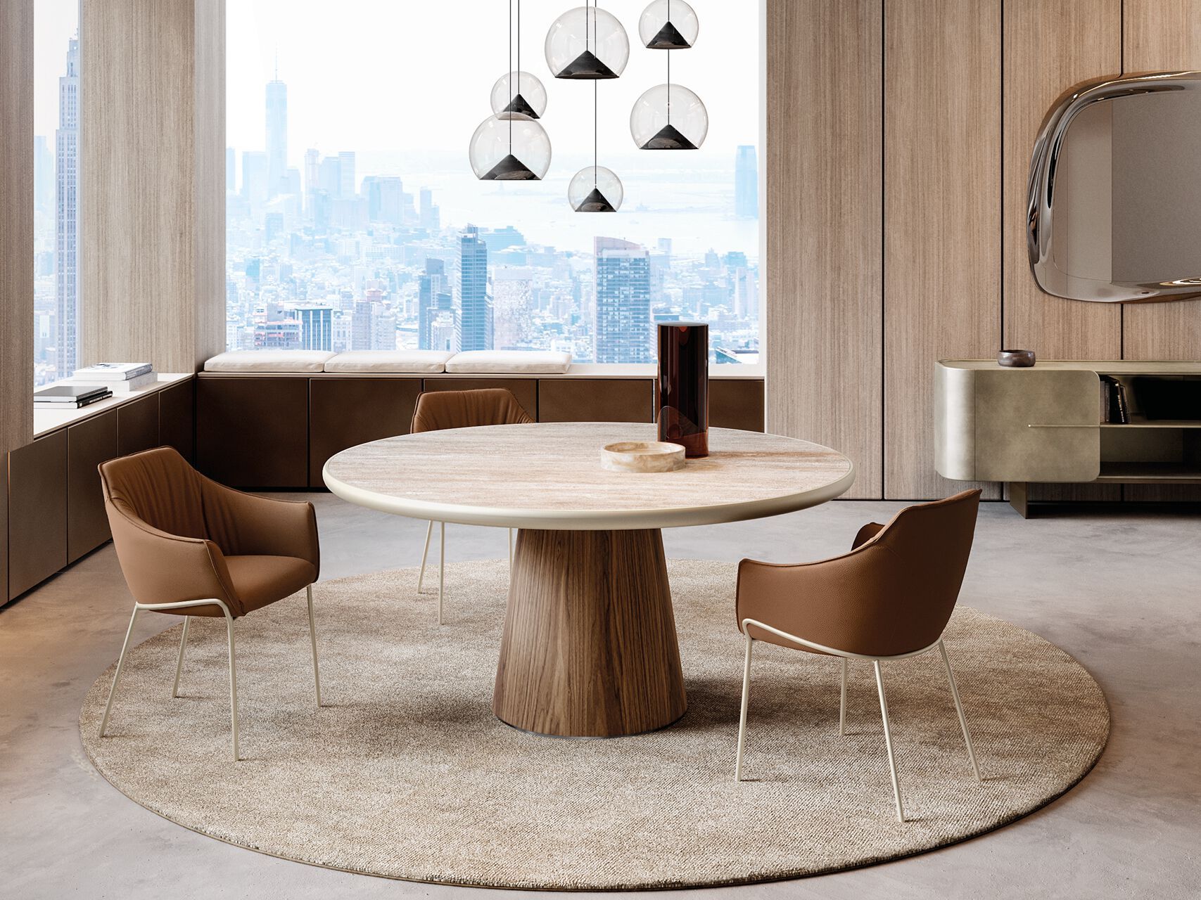 Круглый керамический обеденный стол EFORMA Teo ARCH-00052623 - Вид №4