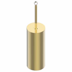 U1K-4700C Стакан напольный и щётка для унитаза с крышкой Thg-paris Mandarine cristallia diamant Золото