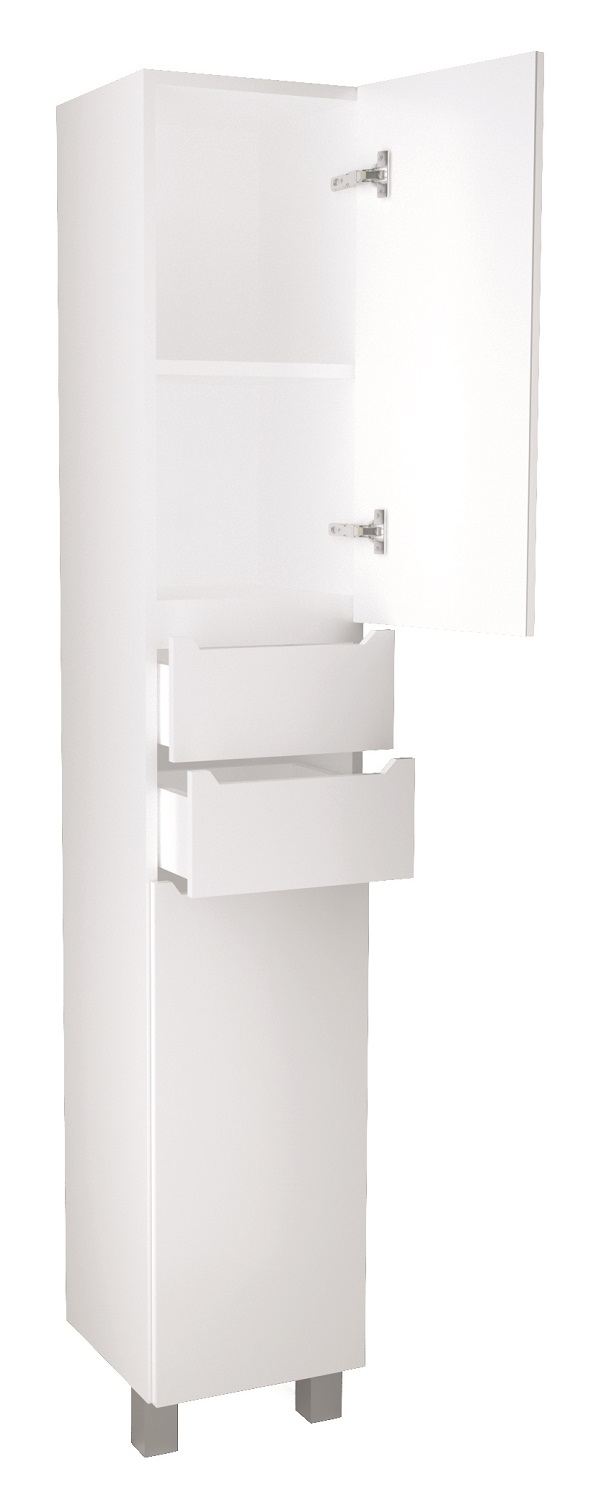 У57595 Шкаф - Пенал Кода 35Н, 2д, 2я, Белый глянец, МДФ 1 Marka Кода 