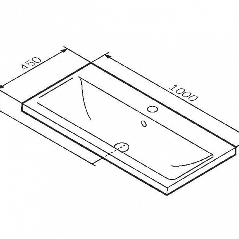 M85AWCC1002WG Раковина мебельная керамическая 100 см встроенная цвет: белый глянец AM.PM X-Joy  - Вид №2
