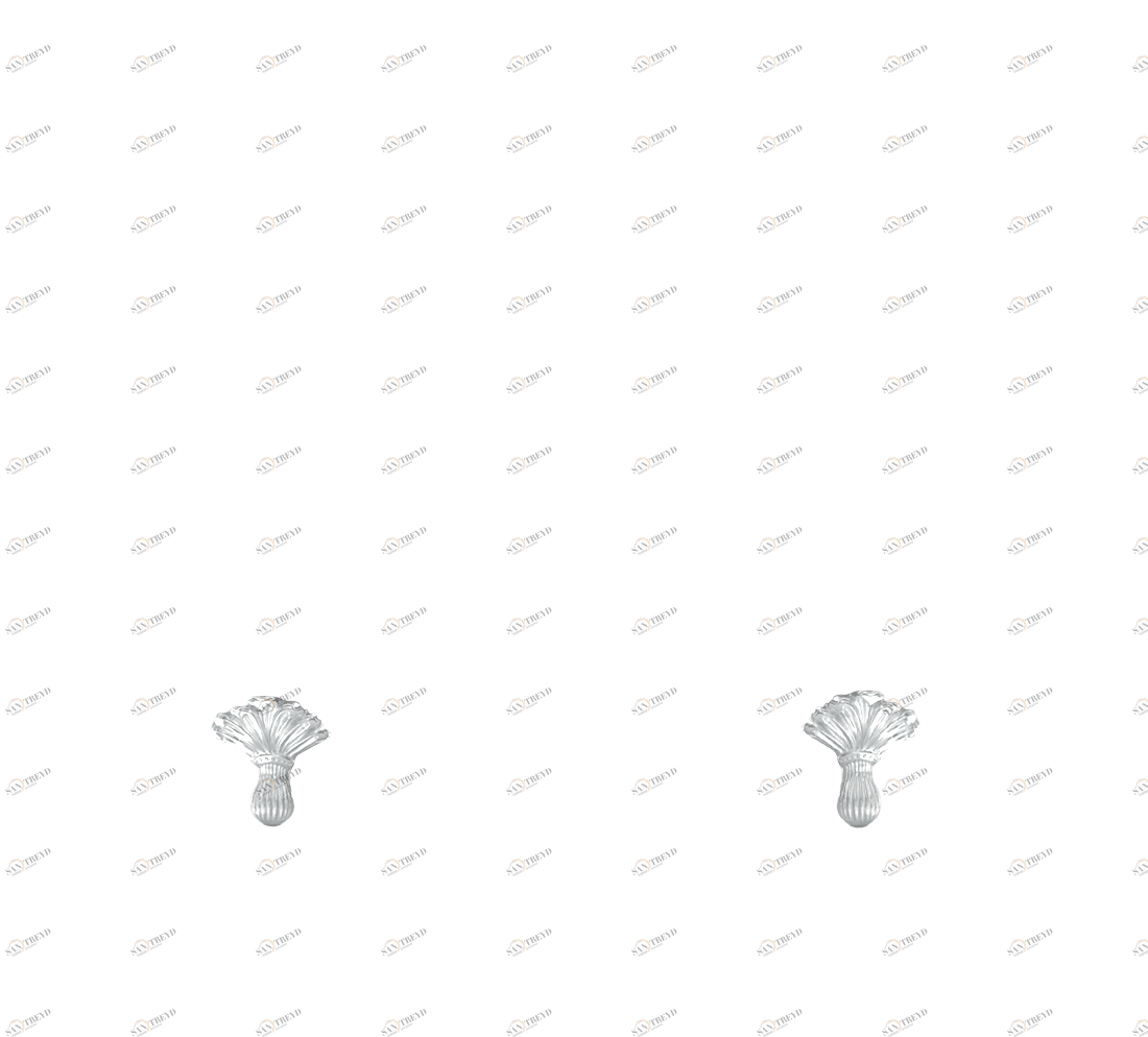 Gentry Home Bexley Cast iron bathtubs with feet Цветок белый GH102840 