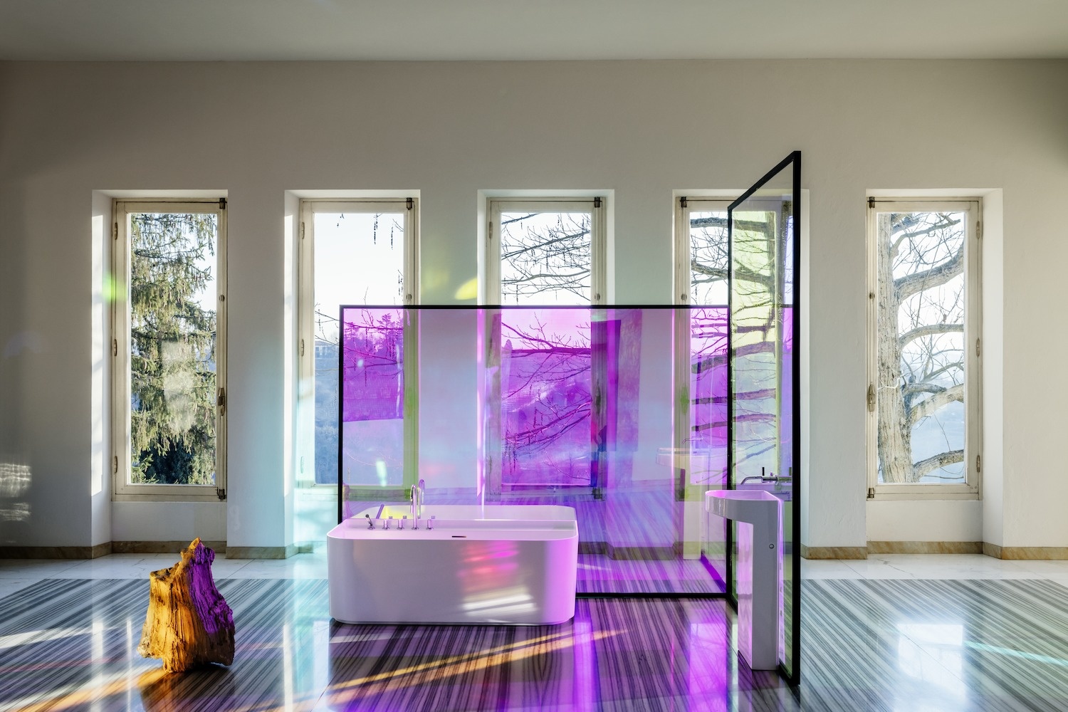 H8113417571121 Раковина, объединенная с пьедесталом, без места для установки смесителя, крепление к стене, включает керамическую крышку для сливного отверстия LAUFEN PRO - Вид №3