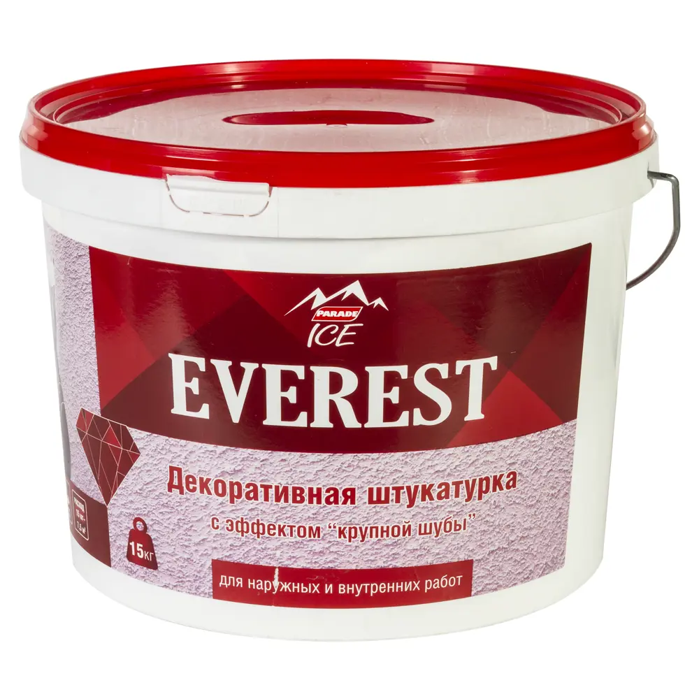 Штукатурка декоративная Parade Ice Everest, 15 кг, цвет белый 16774377 STLM-2024521 ЛАКРА 