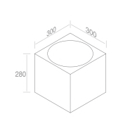 L310T0RPV1.100 Подвесная раковина квадратная A. e T. Italia IDEA Белый глянцевый AeT ITALIA - Вид №3