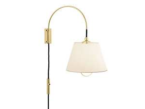 Настенный светильник из металла и шелка