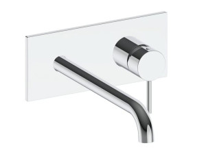 Настенный смеситель для раковины с автоматическим сливом