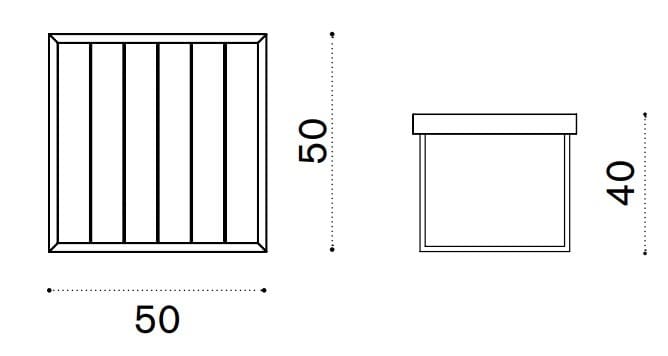 Квадратный стол из тикового дерева Ethimo на открытом воздухе ARCH-00003298