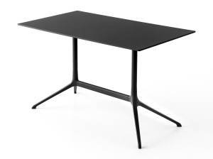 Прямоугольный стол с откидным верхом из литого алюминия