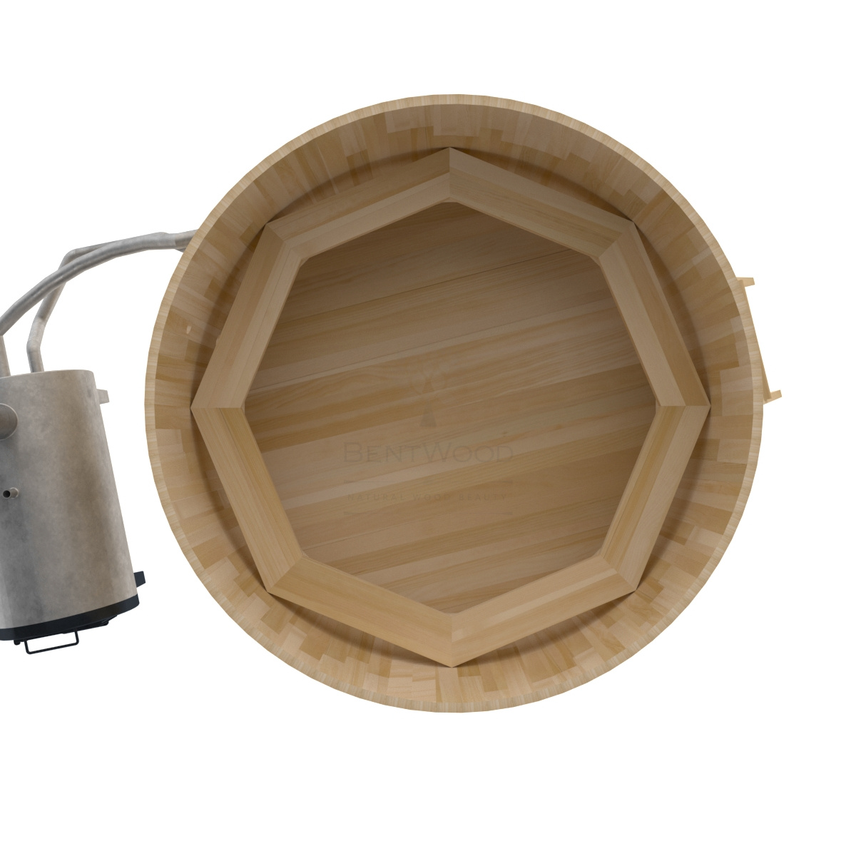 1618 Фурако из кедра D=2.1 с наружной печкой. Высота 1,0м. Исполнение "Премиум". Alyarus  - Вид №3