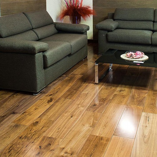 Массивная доска Magestik floor Под лаком (экзотика) (300-1820)x110x18мм Орех американский Натур (Гладкая) 300-1820х110 мм MGK Magestic floor 2600300140 - Вид №7