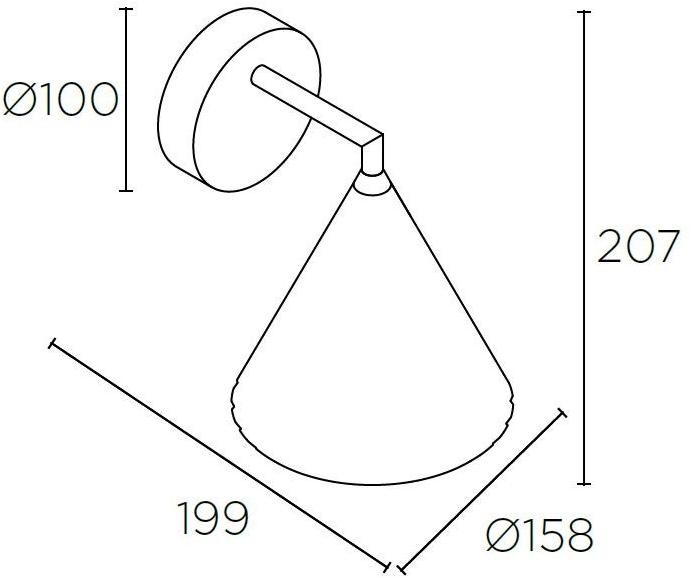 LEDS C4 Стальной настенный светильник с прямым светом в современном стиле Veneto 05-7588-do-do - Вид №2