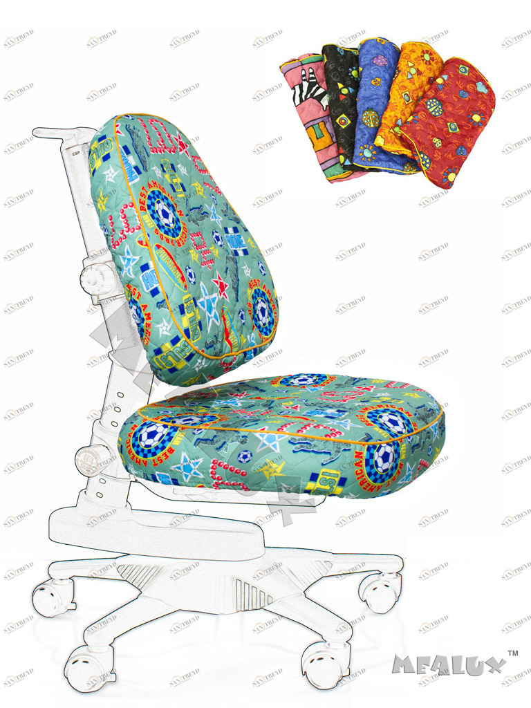 Чехол для кресла Newton/Match зеленый с мячами COMF-PRO  261277 Зеленый Santreyd 