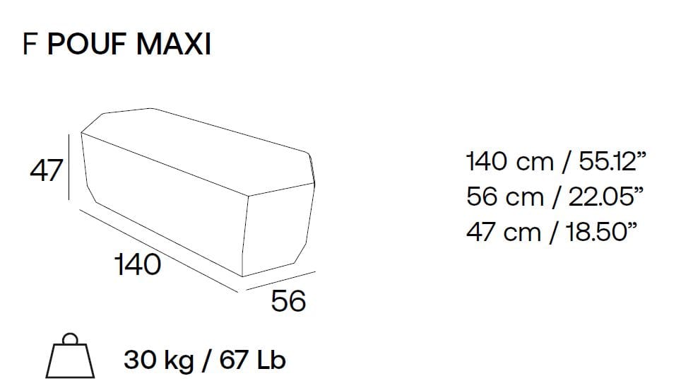 Прямоугольный пуф Adrenalina Tigram ARCH-00064694 - Вид №2