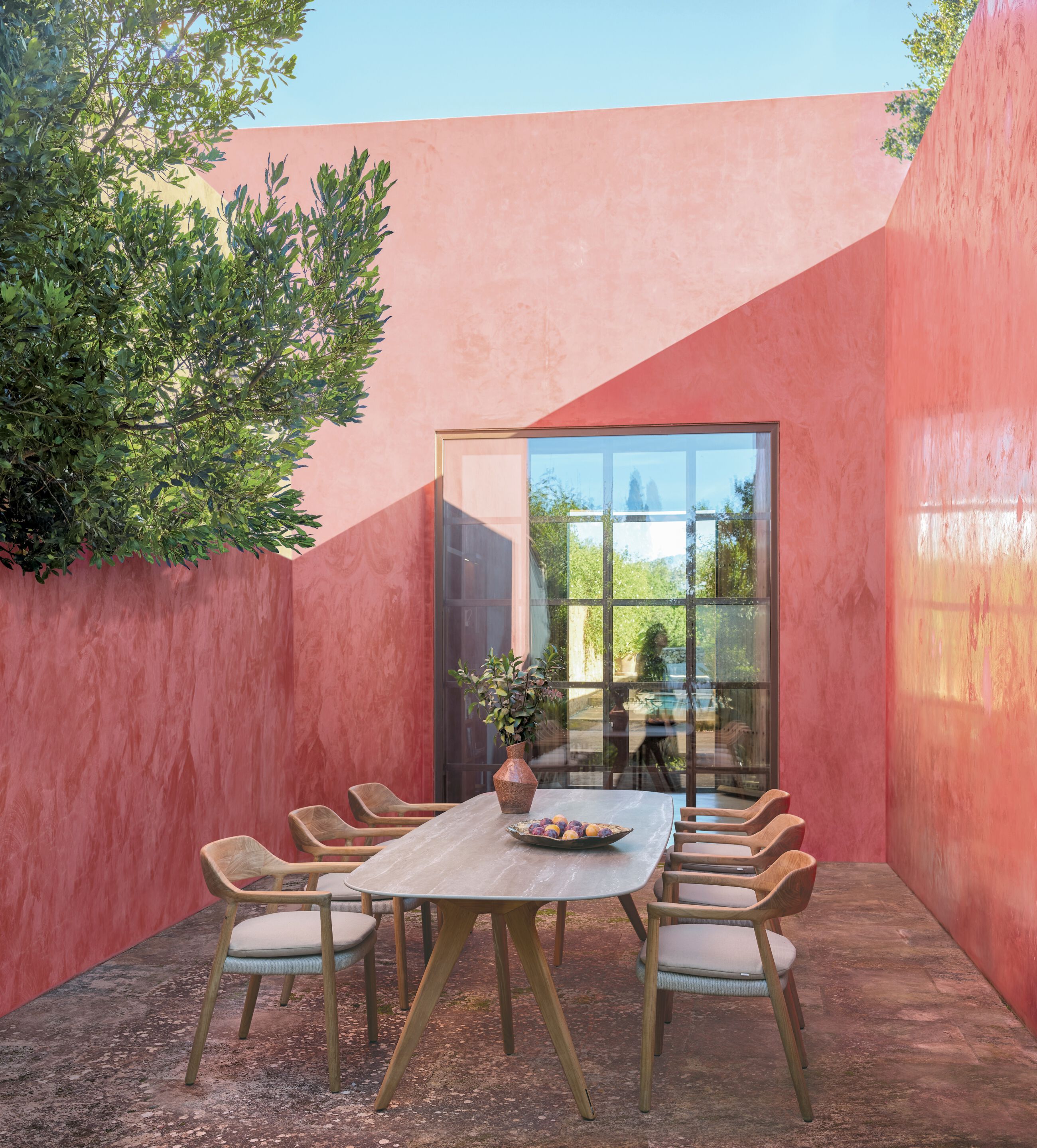 Высокий круглый керамический садовый стол MANUTTI Torsa ARCH-00123947 - Вид №5