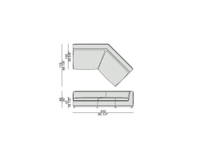 Угловой диван из ткани