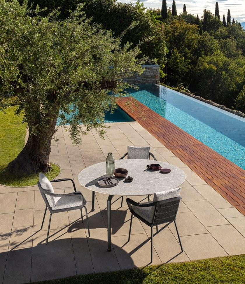 Talenti Стул из ткани с подлокотниками и встроенной подушкой Cruise alu Crualupp - Вид №2