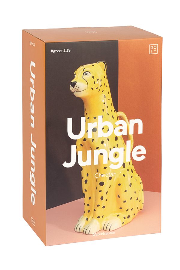 Лейка желто-черная керамическая Urban Jungle Cheetah DOIY  00-3871331 Желтый;черный  - Вид №8