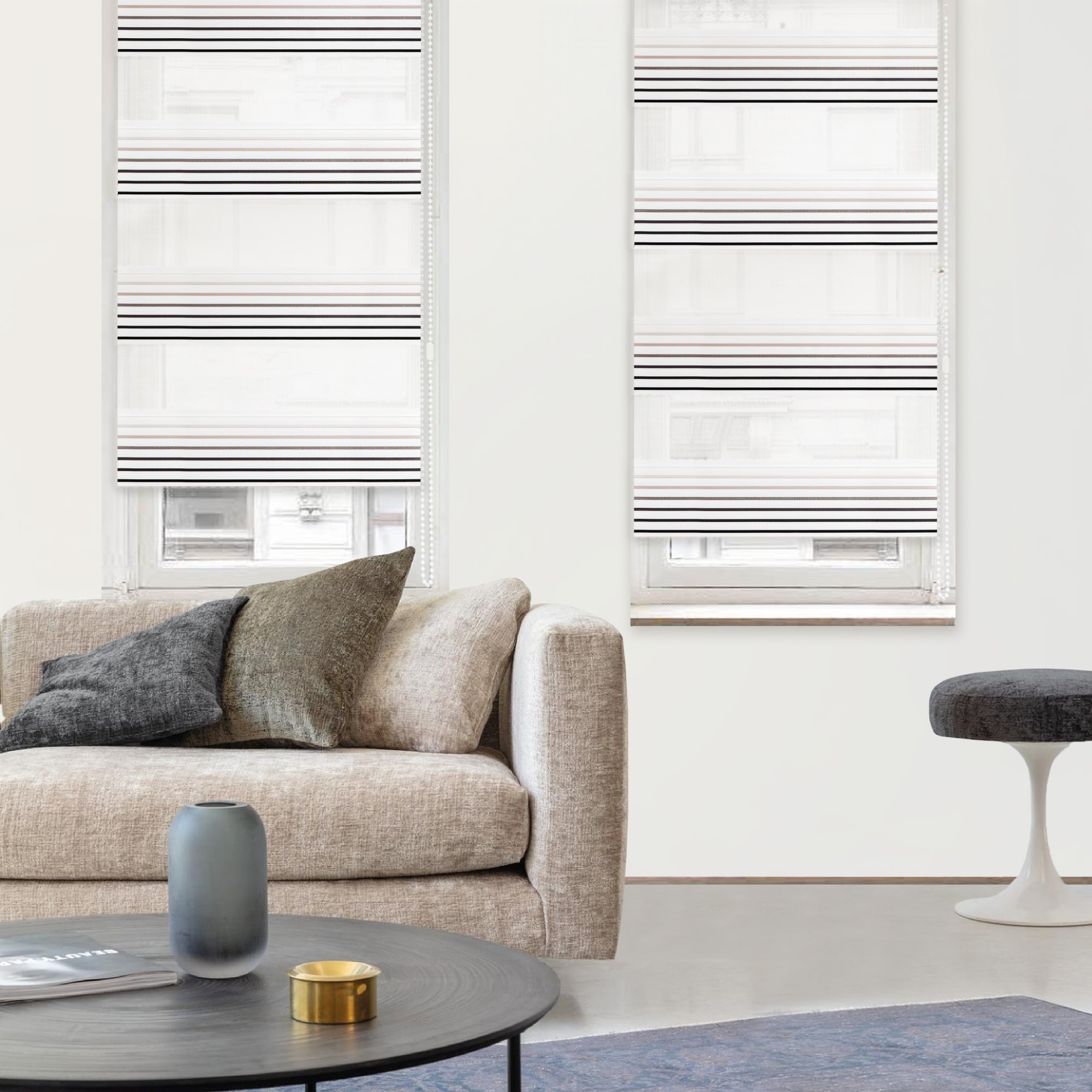 83502985 Штора рулонная день-ночь Miamoza Milan 50x160 см бежевая Santreyd  - Вид №2