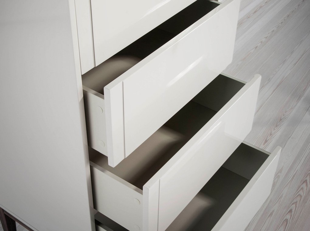 Комод белый высокий с 4 ящиками CP1709-A от Angel Cerda ANGEL CERDA ДИЗАЙНЕРСКИЕ 321301 Молочный;слоновая кость  - Вид №7