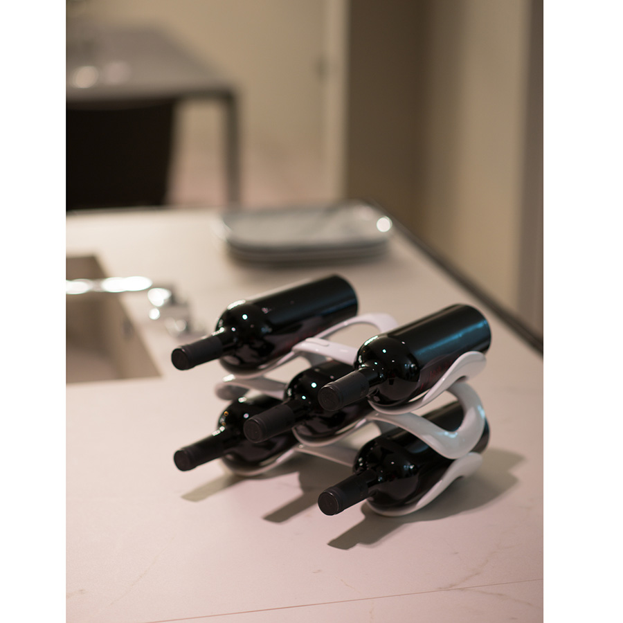 Подставка для бутылок стеклянная 32 см белая Cuvee GUZZINI  00-3872305 Белый  - Вид №1