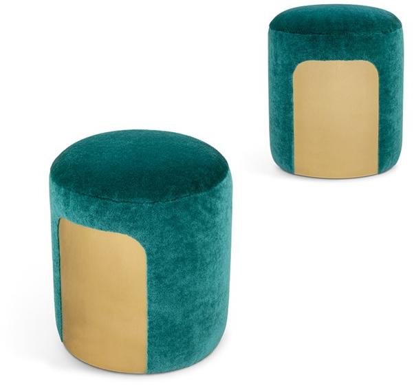 Essential Home Пуф из круглой ткани с обивкой Happy few sun-id-1382942 - Вид №2